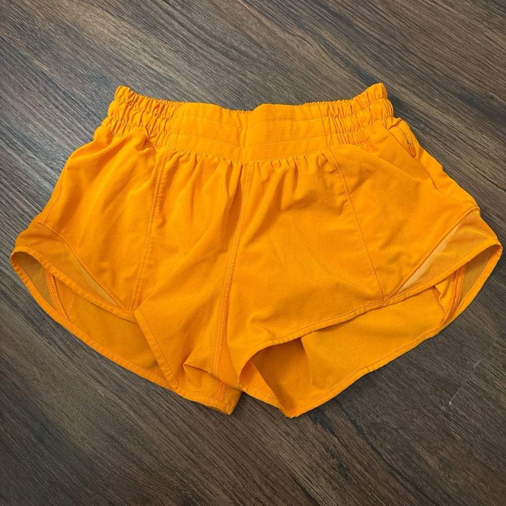 Lululemon Athletica Bright Orange Athletic Shorts